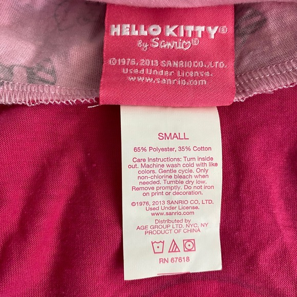 NEW Hello Kitty Dog Hoodie Shirt Graphic Print Pink Size S - Picture 6 of 10